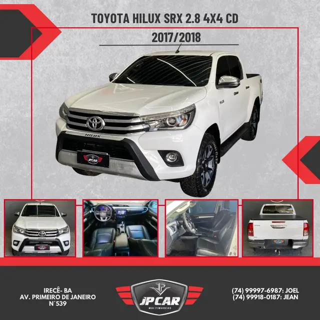 Carro Toyota Hilux Cabine Dupla 2018 Hilux 2.8 TDI SRX CD 4x4 (Aut)