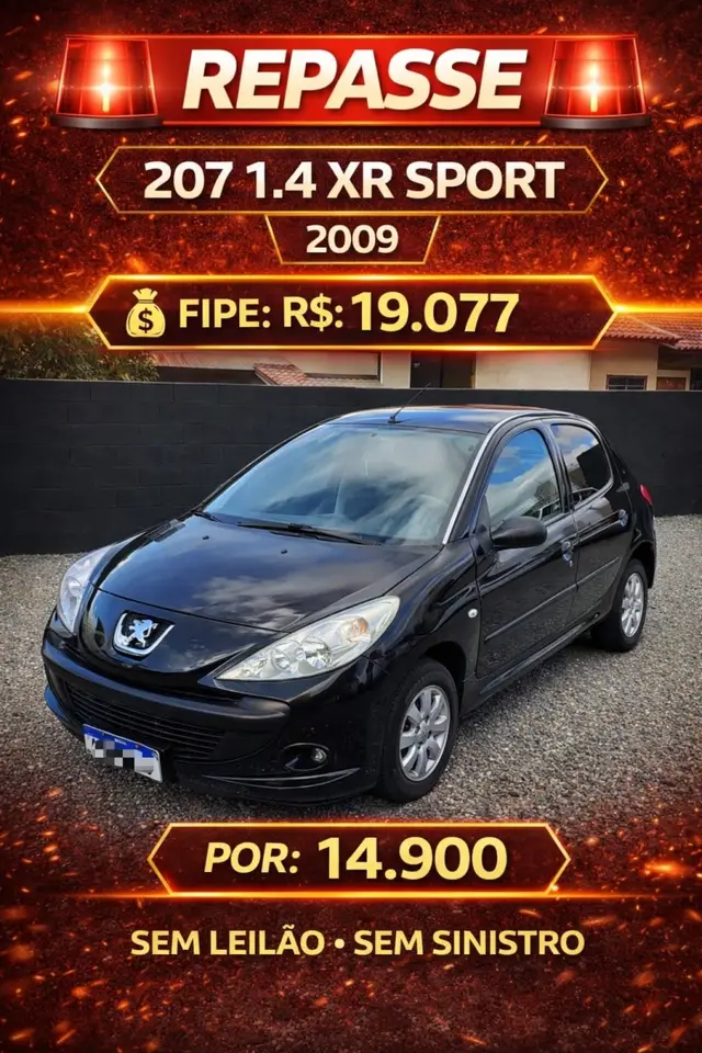 Carro Peugeot 207 2009 Hatch XR Sport 1.4 8V (flex)