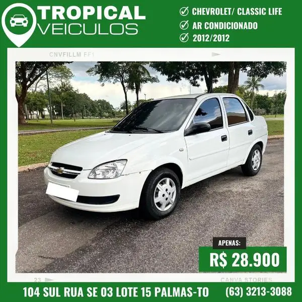 Carro Chevrolet Classic 2012 LS VHC E 1.0 (Flex)