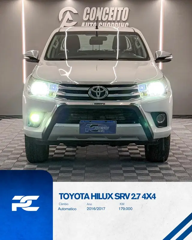 Carro Toyota Hilux Cabine Dupla 2017 Hilux 2.7 SRV CD 4x4 (Flex) (Aut)