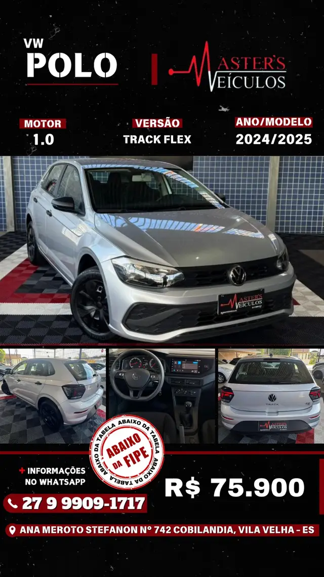 Carro Volkswagen Polo 2025 Track 1.0 Flex 12V 5p