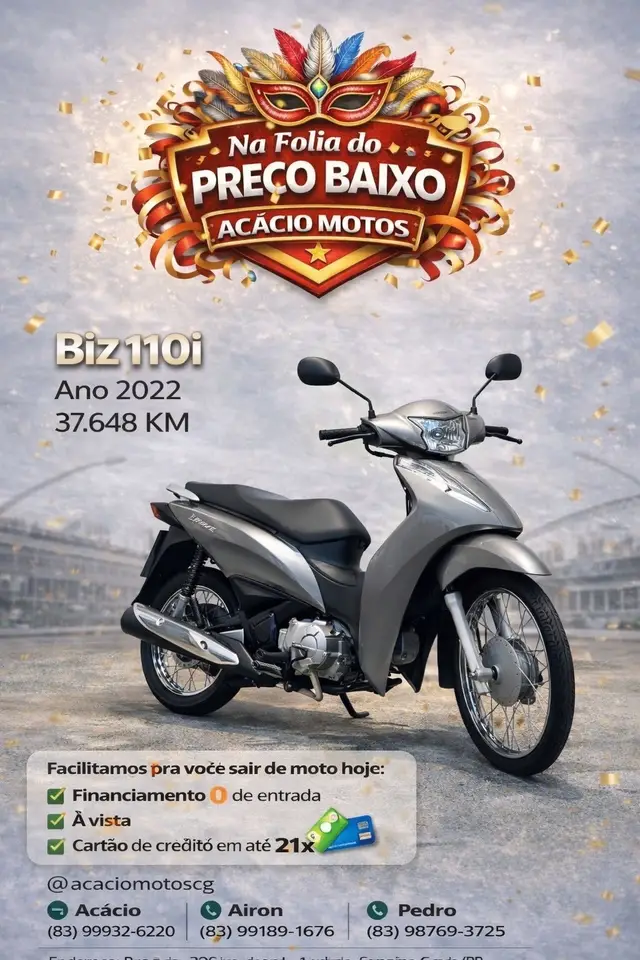 Moto Honda Biz 110i 2022 CBS