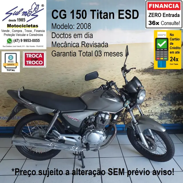 Moto Honda CG 150 2008 Titan ESD