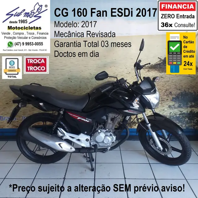 Moto Honda CG 160 2017 Fan