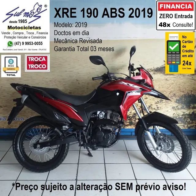 Moto Honda XRE 190 2019 (ABS) (Flex)