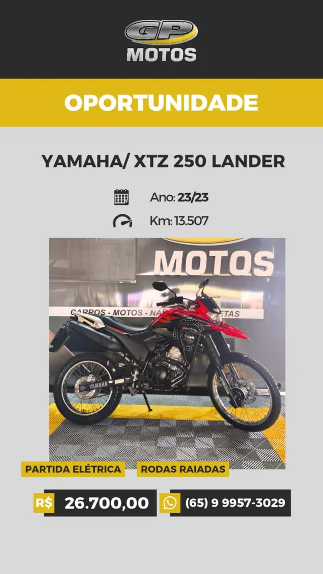 Moto Yamaha XTZ 250 Lander 2023 ABS