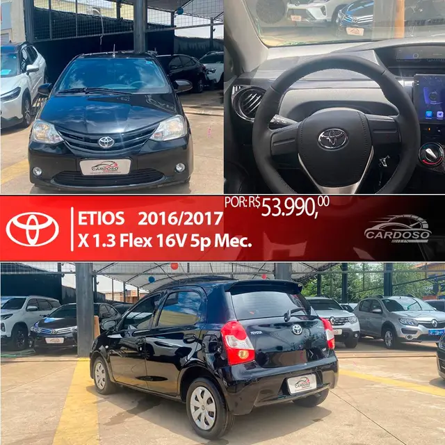 Carro Toyota Etios 2017 X 1.3 (Flex)