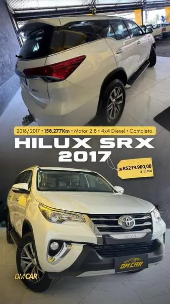 Carro Toyota Hilux Cabine Dupla 2017 Hilux 2.8 TDI SRX CD 4x4 (Aut)