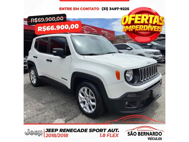 Carro Jeep Renegade 2018 Sport 1.8 4x2 (Aut) (Flex)