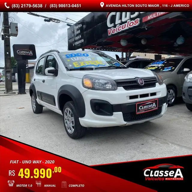 Carro Fiat Uno 2020 Way 1.0 Firefly (Flex)