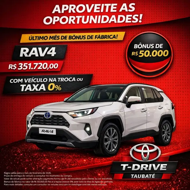 Carro Toyota RAV4 2025  SX Connect 2.5 (Híbrido)