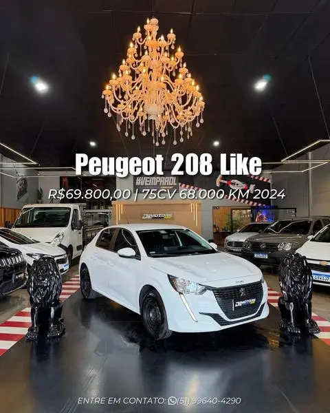Carro Peugeot 208 2024 Active 1.0 T200 AT