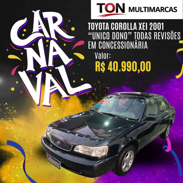 Carro Toyota Corolla 2001 Sedan XEi 1.8 16V (aut)