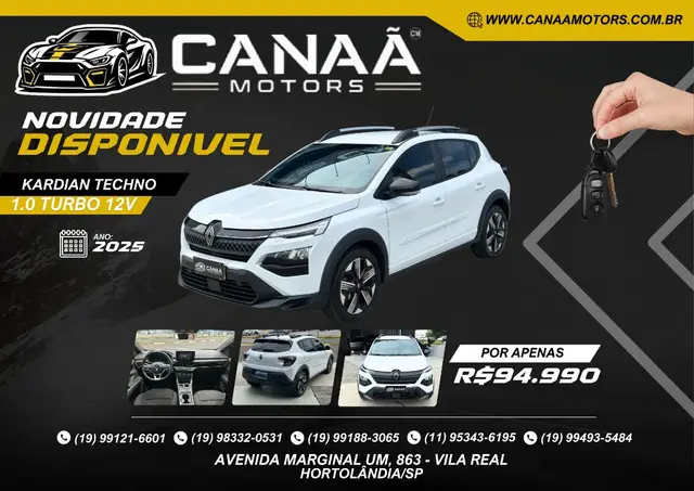 Carro Renault Kardian 2025 Techno 1.0 Turbo AT