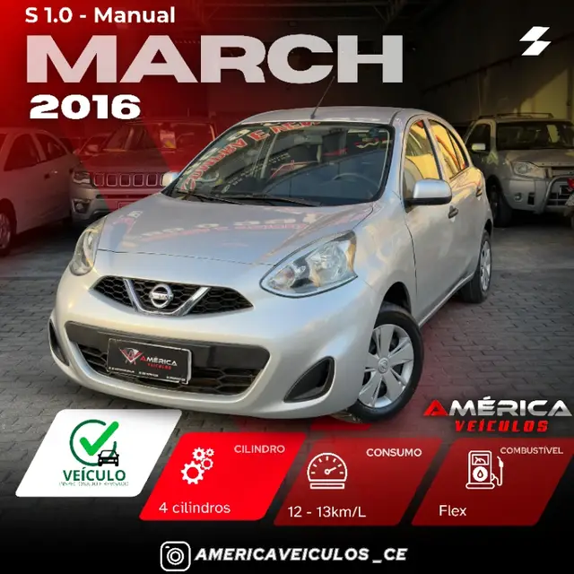 Carro Nissan March 2016 1.0 12V S (Flex)