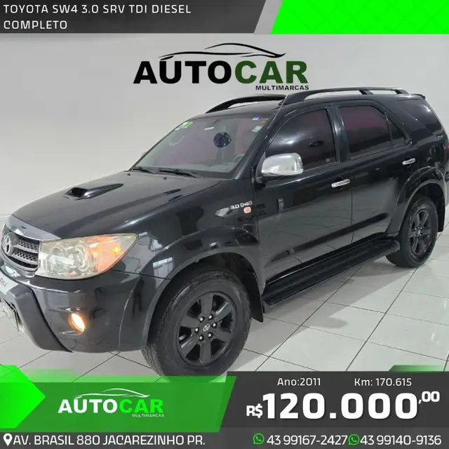 Carro Toyota Hilux SW4 2011 SRV 4x4 3.0 Turbo  (aut)