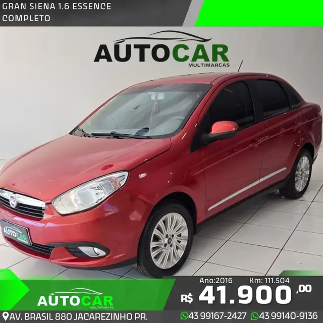 Carro Fiat Grand Siena 2016 Essence 1.6 16V (Flex)