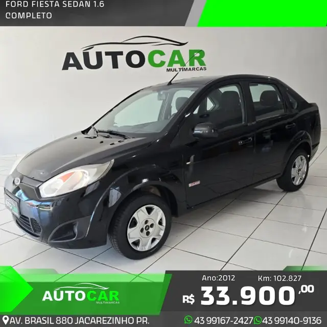 Carro Ford Fiesta Sedan 2012 1.6 (Flex)