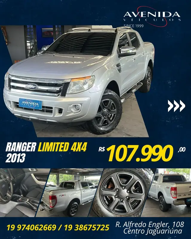 Carro Ford Ranger Cabine Dupla 2013 Ranger 3.2 Limited CD 4x4 (Aut)