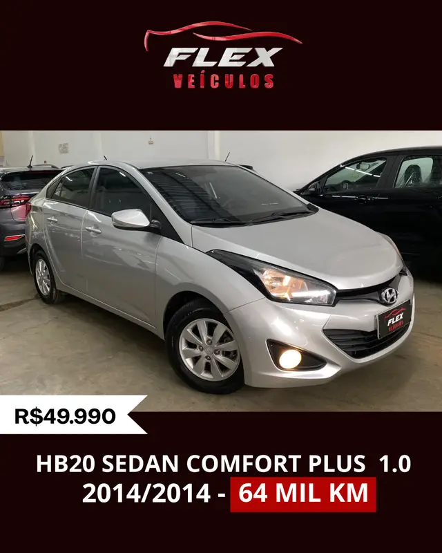 Carro Hyundai HB20S 2014 1.0 Comfort Plus (Flex)