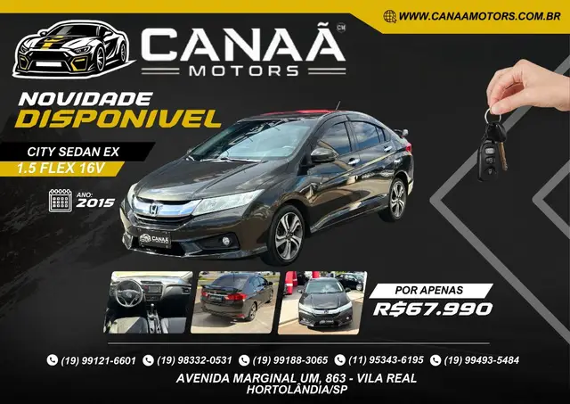 Carro Honda City 2015 EX 1.5 CVT (Flex)