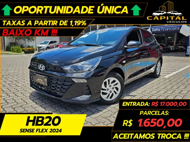 Carro Hyundai HB20 2024 Sense 1.0 (Mec.)