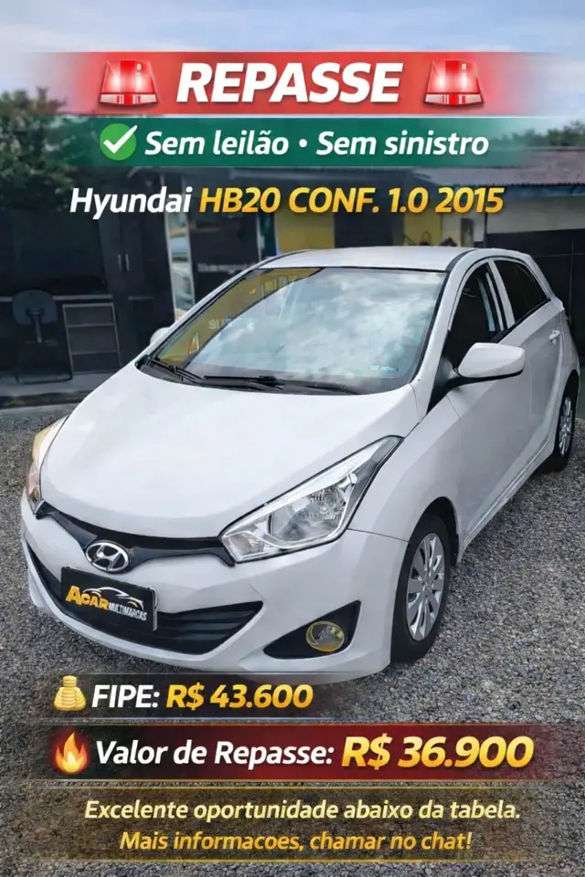 Carro Hyundai HB20 2015 1.0 Comfort Plus (Flex)
