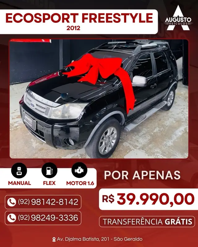 Carro Ford EcoSport 2012 FREESTYLE 1.6 16V Flex 5p