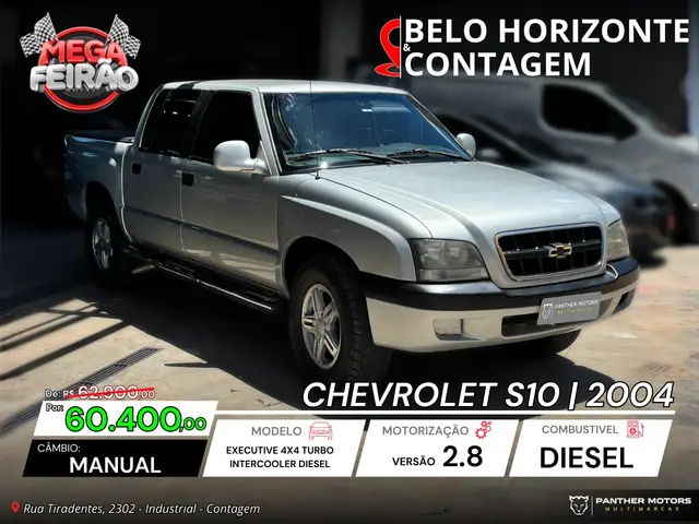 Carro Chevrolet S10 Cabine Dupla 2004 S10 Executive 4x4 2.8 (Cab Dupla)