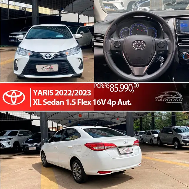 Carro Toyota Yaris 2023 XL 1.5 (Flex) (Aut)