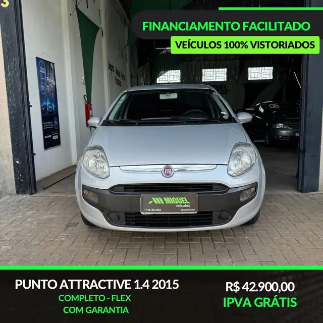 Carro Fiat Punto 2015 Attractive 1.4 (Flex)