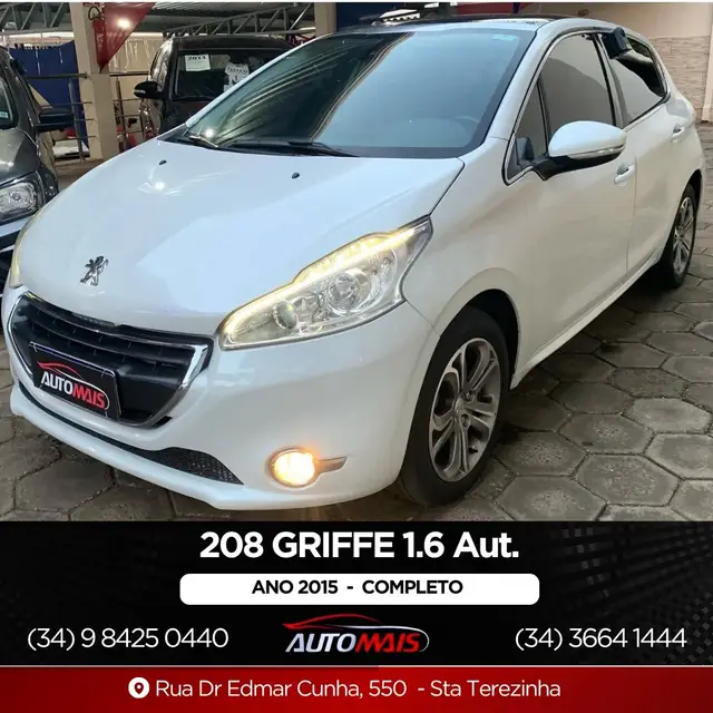 Carro Peugeot 208 2015 Griffe  1.6 16V (Flex) (Aut)