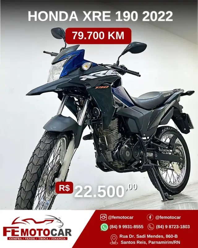 Moto Honda XRE 190 2022 (ABS) (Flex)