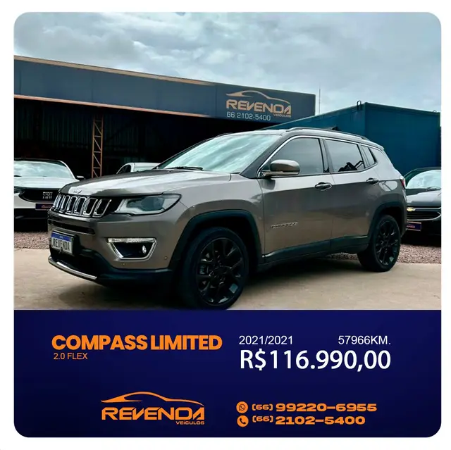 Carro Jeep Compass 2021 2.0 Limited (Aut) (Flex)