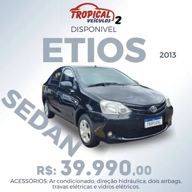Carro Toyota Etios Sedan 2013 XS 1.5 (Flex)