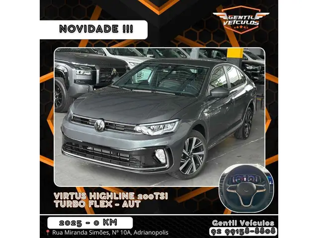 Carro Volkswagen Virtus 2026 Highline 200 TSI