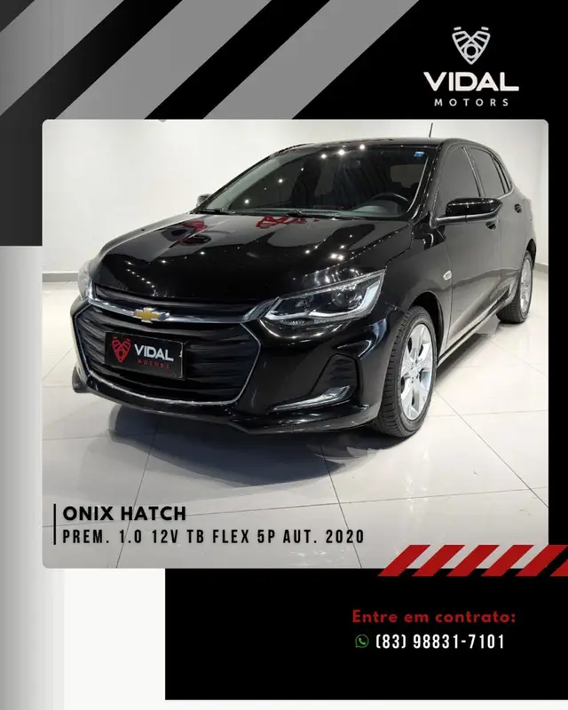Carro Chevrolet Onix 2020 Premier 1.0 Turbo (Flex) (Aut)