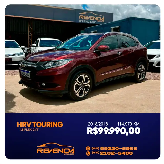 Carro Honda HR-V 2018 Touring CVT 1.8 I-VTEC FlexOne