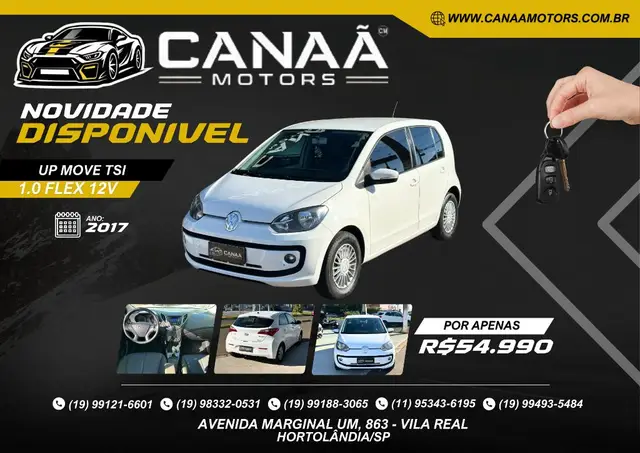 Carro Volkswagen Up! 2017 1.0 12v TSI E-Flex Move