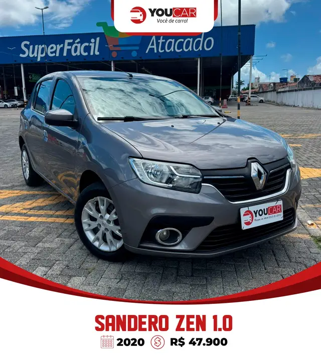 Carro Renault Sandero 2020 Zen 1.0 12V SCe (Flex)