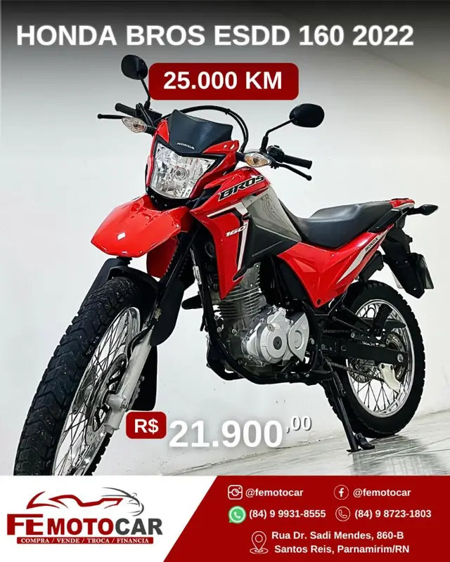 Moto Honda NXR 160 2022 Bros ESDD