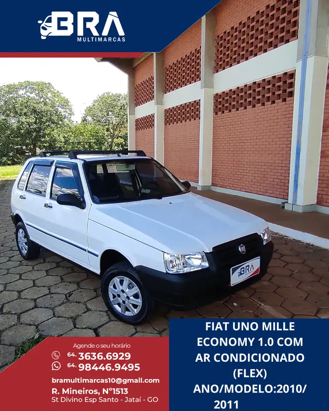 Carro Fiat Uno Mille 2011 Uno Mille Celeb/Celeb.ECON 1.0 F.Flex 4p