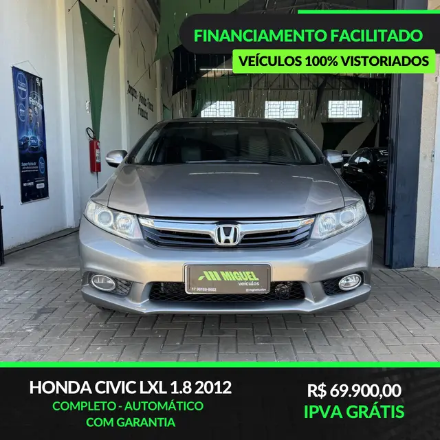 Carro Honda Civic 2012 New  LXL 1.8 16V i-VTEC (Aut) (Flex)
