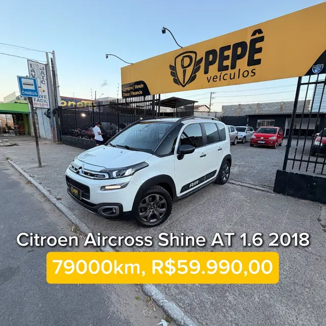 Carro Citroën Aircross 2018 1.6 16V Shine (Flex) (Aut)