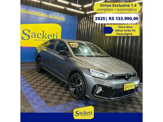 Carro Volkswagen Virtus 2025 Exclusive 250 TSI 1.4