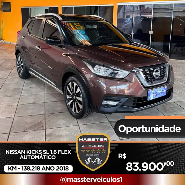 Carro Nissan Kicks 2018 1.6 SL CVT (Flex)