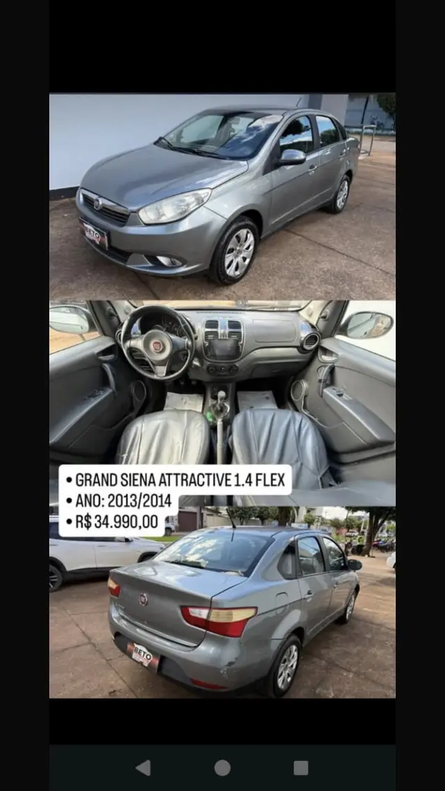 Carro Fiat Grand Siena 2014 Evo Attractive 1.4 8V (Flex)