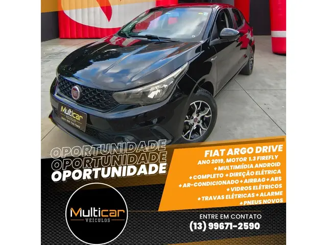 Carro Fiat Argo 2019 Drive 1.0 Firefly (Flex)