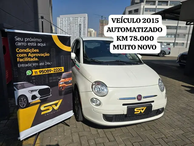 Carro Fiat 500 2015 Cult Dualogic 1.4 Evo (Flex)