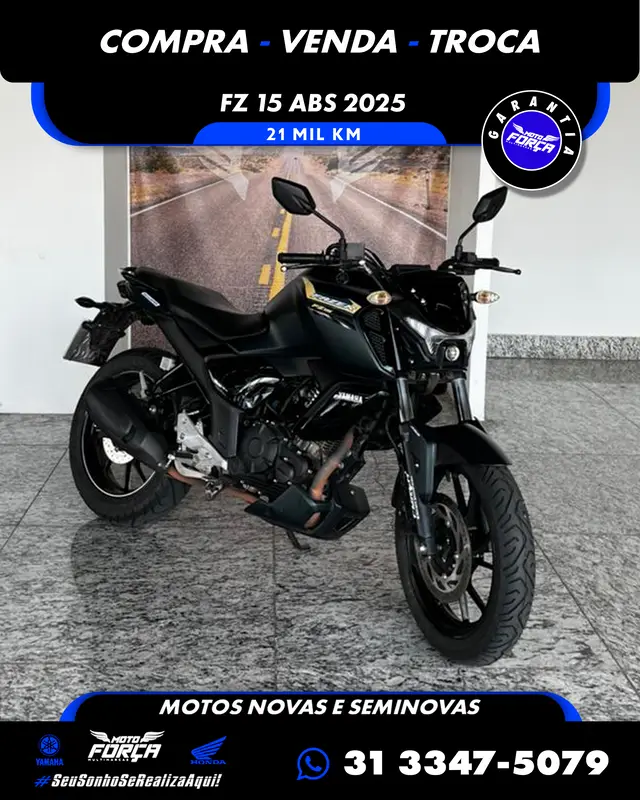 Moto Yamaha Fazer FZ15 2025 Connected